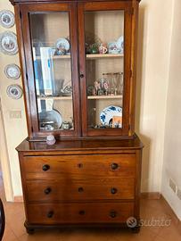 Vetrina / Credenza antica in legno massello – stil