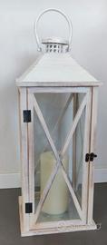 🏮Lanterna in Legno Bianco Shabby Chic