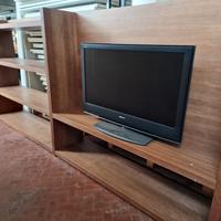 Parete attrezzata in legno massello