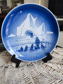 piatto in porcellana di Copenaghen 