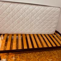 Rete a doghe e materasso singolo