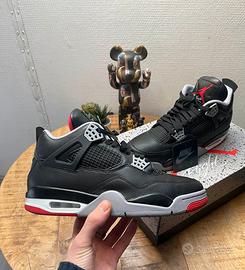 Air Jordan 4 Retro Nero Rosso 44