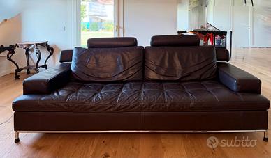 Divano in pelle marrone Ego Italiano  2,2 m