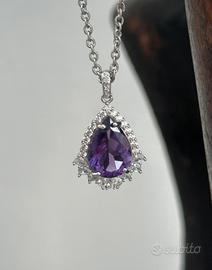 Ciondolo Ametista in argento 925s