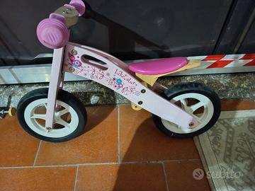 bicicletta senza pedali legno