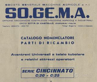 Catalogo parti di ricambio per aratri Sogema