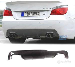 DIFFUSORE BMW E60 E61 LOOK M DOPPIA USCITA CARBONI