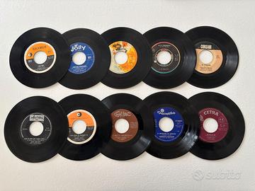 Lotto 10 DISCHI 45 GIRI Italia senza copertina