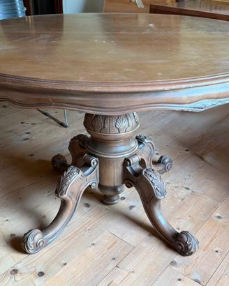 Tavolo rotondo in legno classico estendibile
