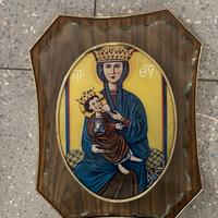 Icona luminosa Madonna Incaldana Mondragone Anni60
