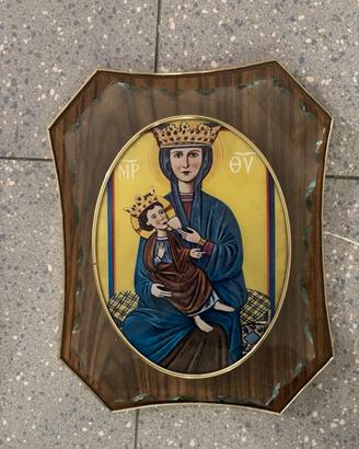 Icona luminosa Madonna Incaldana Mondragone Anni60