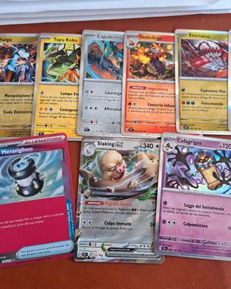 Pokemon set incompleto scarlatto e violetto
