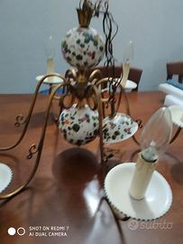 lampadario in ceramica antico