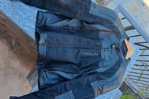 Giacca Spidi completa di pantalone pelle e tessuto