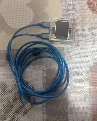 KMbox+controller con schermo LCD + 2 cavi USB