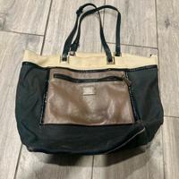 Borsa a spalla Furla beige, nera e marrone
