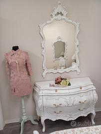 comò barocco rifatto in stile shabby 