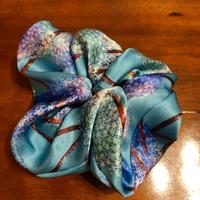 scrunchies in seta pura, sartoriali 