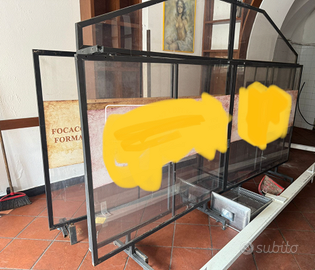 2 paravento in ferro e plexiglass