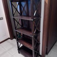 Libreria in Legno Massiccio Scuro