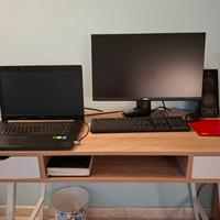 computer con monitor e accessori