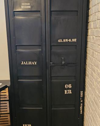 Armadio Industrial in metallo stile container 