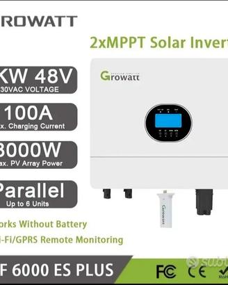 ULTIMO INVERTER GROWATT SPF 6000 ES 