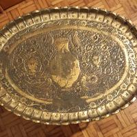 Tavolino vassoio vintage arabo lavorato a mano 