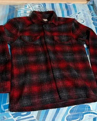 Giacca camicia OVS rossa e nera