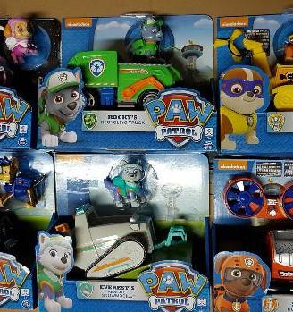 Nuovi paw patrol set chase, rocky, zuma, skye, rub