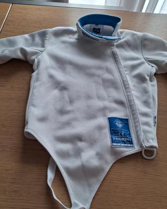 divisa scherma con corazza  e proteggi pettoglia s