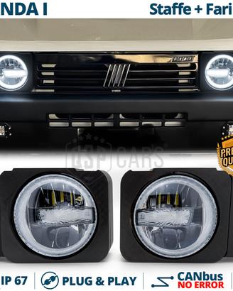 FARI LED Per Fiat Panda 1 141 + STAFFE Luce Bianca