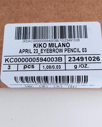 Kiko Milano matite per sopracciglia colore N°03