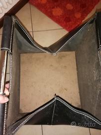 Borsone in cuoio porta legna 