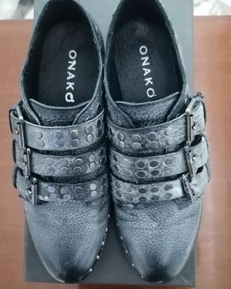 36 mocassino con fibbie e borchie onako 