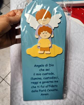 Quadro legno "Angelo di Dio"