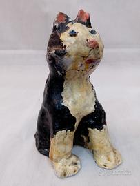 Antica statuetta artigianale scultura XX gatto