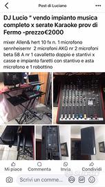 Impianto musica complelo