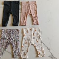 set 4 leggings neonata taglia 3 mesi