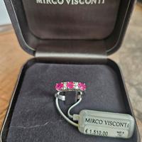 Anello  con rubini  e diamanti