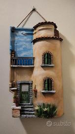 Tegola decorata a mano 