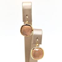 pomellato cipria orecchini oro rosa 18 kt quarzo