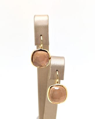 pomellato cipria orecchini oro rosa 18 kt quarzo