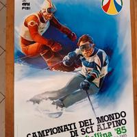 Poster vintage firmato– Campionati del Mondo di Sc