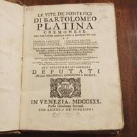 Platina, Le vite dei Pontefici 1730