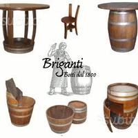 Tavoli e sedie ristorante da botti legno Briganti