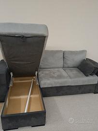 divano letto con angolo contenitore 