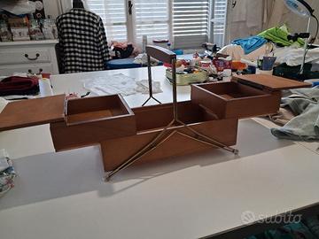 cestino per cucito in legno 