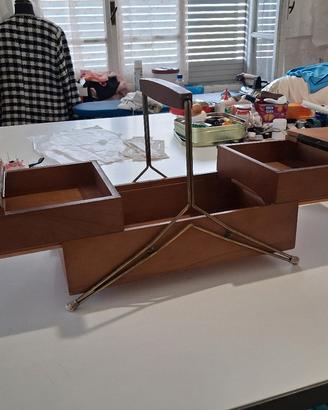 cestino per cucito in legno 