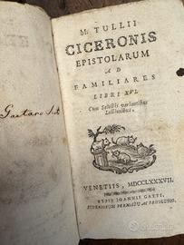 Libro antico Epistolarum M. Tullii Ciceronis ‘700